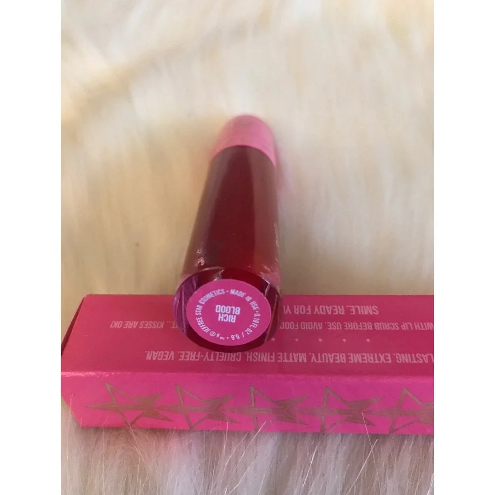 Jeffree Star Velour Liquid Lipstick‎ Rich Blood Red Matte Metallic Makeup 0.19oz
